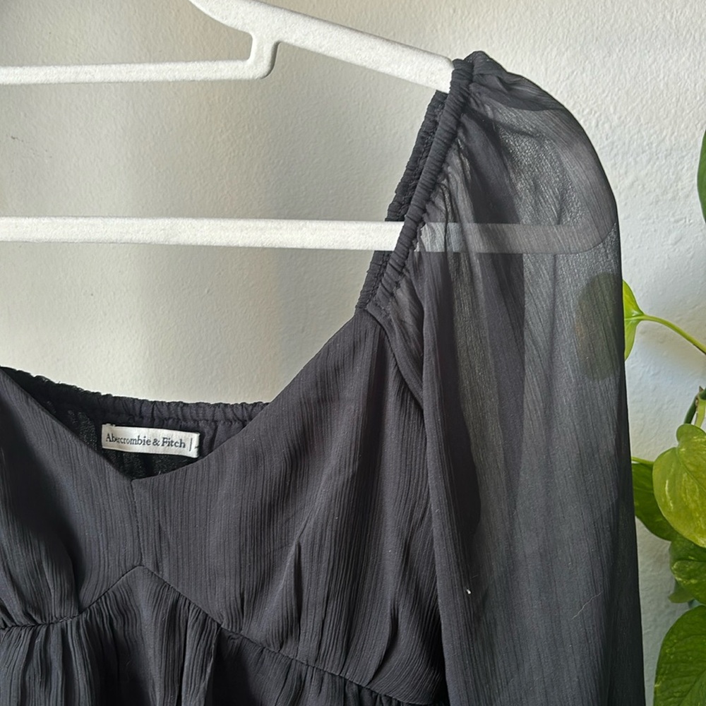 A&F - BLACK RUFFLE DRESS - Picture 5 of 13